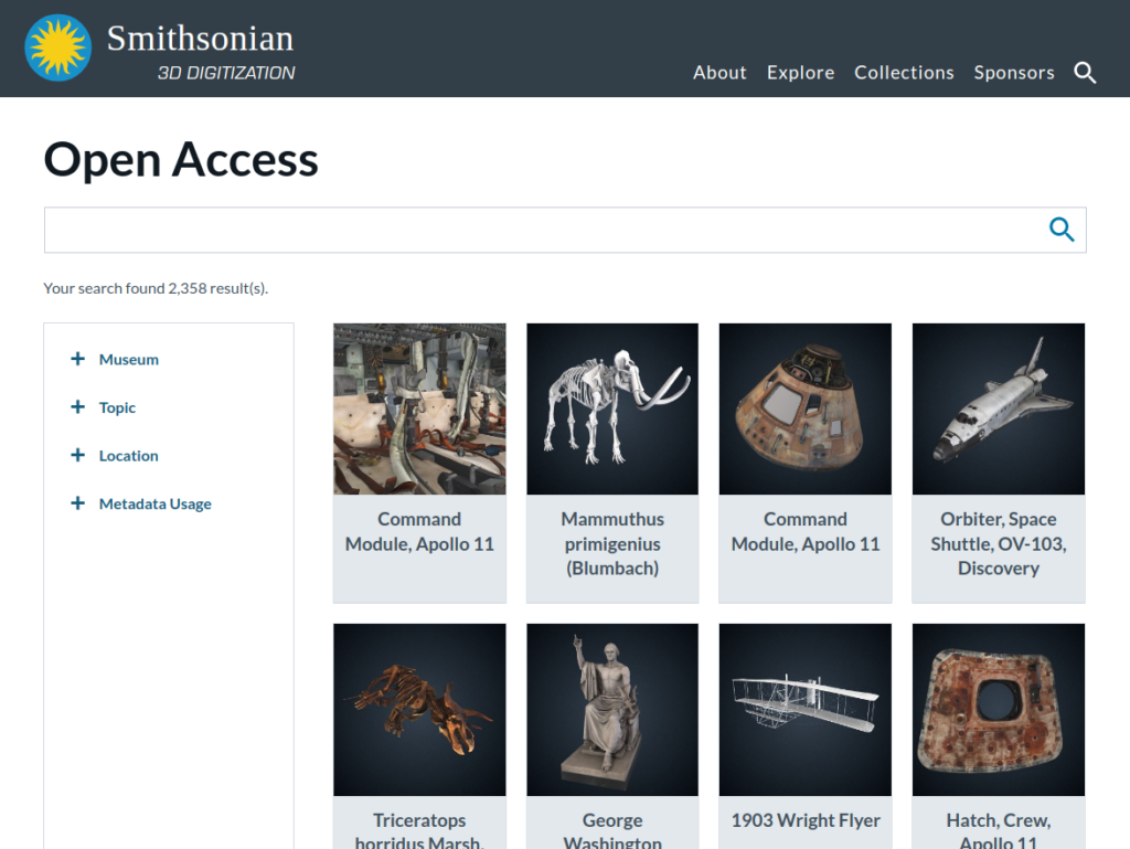 Smithsonian 3D Digitalization